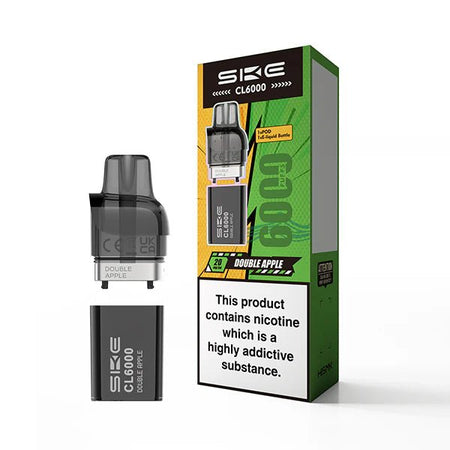 SKE CL6000 Refill Pods double apple pod with packaging on a white background - uk vape sales