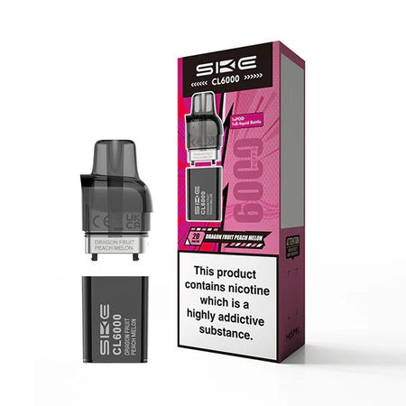 SKE CL6000 Refill Pods dragon fruit peach melon pod with packaging on a white background - uk vape sales