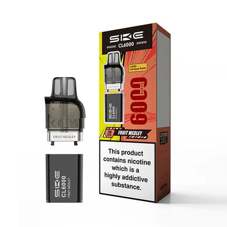 SKE CL6000 Refill Pods fruit medley pod with packaging on a white background - uk vape sales