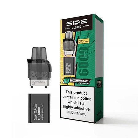 SKE CL6000 Refill Pods watermelon ice pod with packaging on a white background - uk vape sales