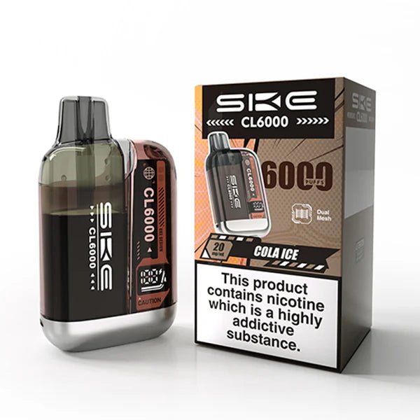 SKE CL6000 vape kit cola ice device and packaging on a white background - uk vape sales