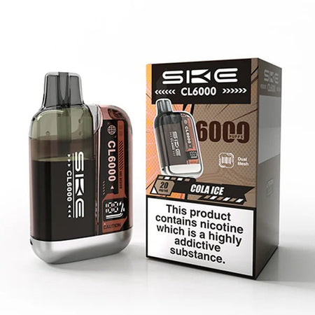 SKE CL6000 vape kit cola ice device and packaging on a white background - uk vape sales