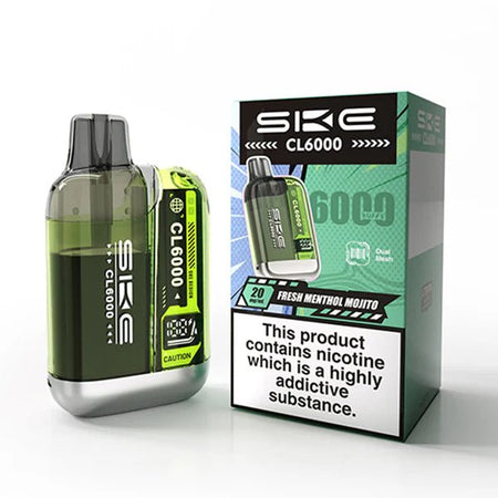 SKE CL6000 vape kit fresh menthol mojito device and packaging on a white background - uk vape sales