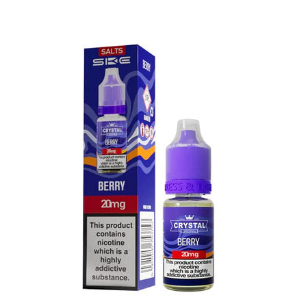 SKE Nic Salts berry 10ml nic salt bottle with packaging on white background - uk vape sale