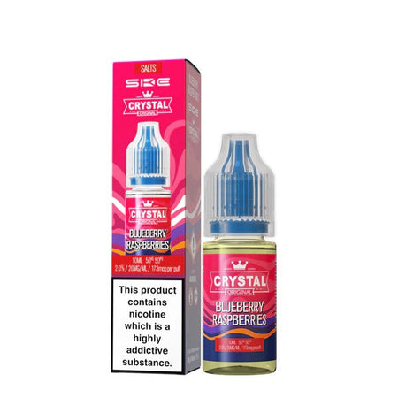 SKE Nic Salts blueberry raspberries 10ml nic salt bottle with packaging on white background - uk vape sale