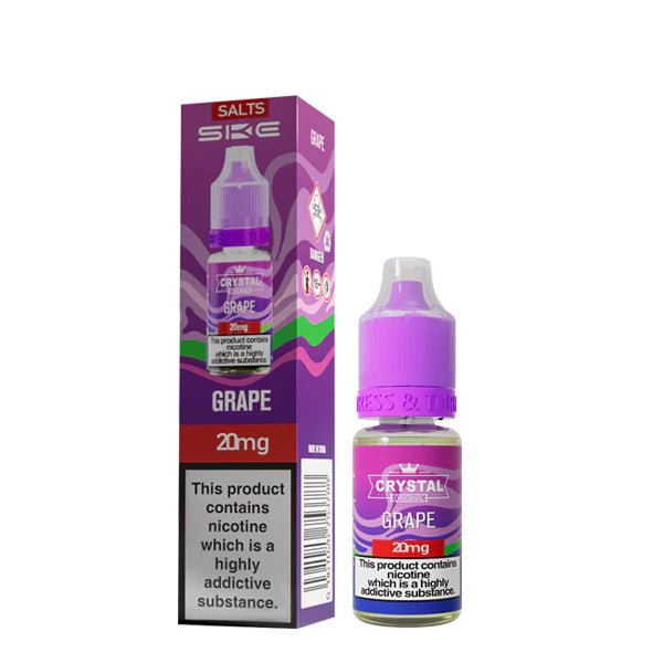 SKE Nic Salts grape 10ml nic salt bottle with packaging on white background - uk vape sale