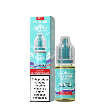 SKE Nic Salts menthol 10ml nic salt bottle with packaging on white background - uk vape sale