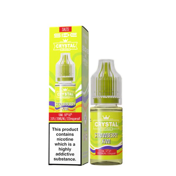 SKE Nic Salts strawberry kiwi 10ml nic salt bottle with packaging on white background - uk vape sale