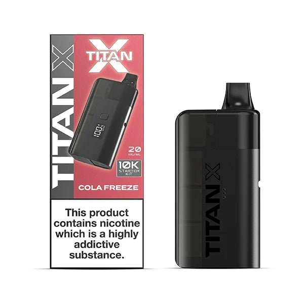 Titan X vape kit cola freeze device and packaging on a white background - uk vape sales