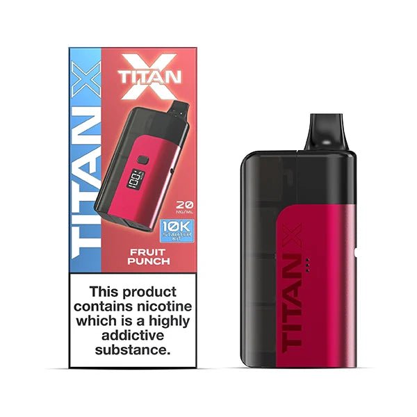 Titan X vape kit fruit punch device and packaging on a white background - uk vape sales