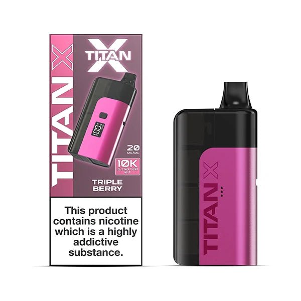 Titan X vape kit watermelon ice device and packaging on a white background - uk vape sales