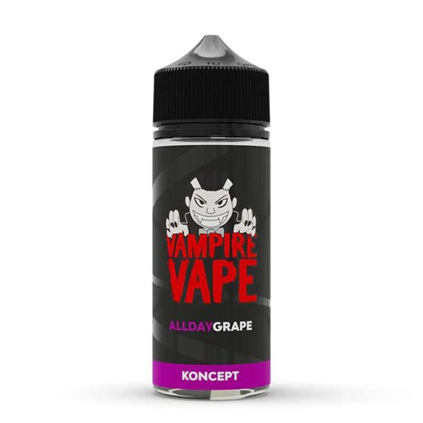 Vampire Vape Koncept E-Liquid all day grape 100ml e-liquid bottle on a white background - uk vape sales