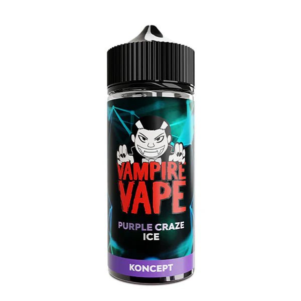 Vampire Vape Koncept E-Liquid purple craze ice 100ml e-liquid bottle on a white background - uk vape sales