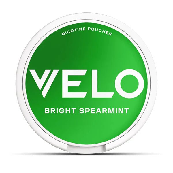 VELO Nicotine Pouches Bright Spearmint Nicotine Pouch On White Background - UK Vape Sales