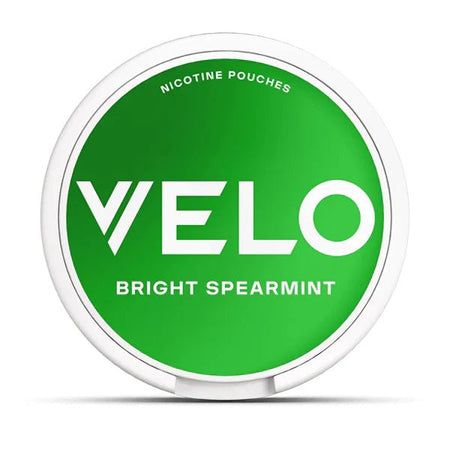 VELO Nicotine Pouches Bright Spearmint Nicotine Pouch On White Background - UK Vape Sales