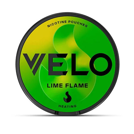 VELO Nicotine Pouches Lime Flame Nicotine Pouch On White Background - UK Vape Sales