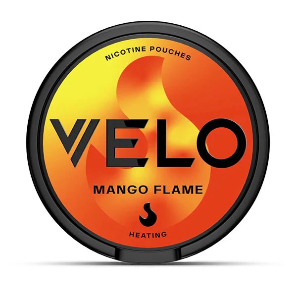 VELO Nicotine Pouches Mango Flame Nicotine Pouch On White Background - UK Vape Sales