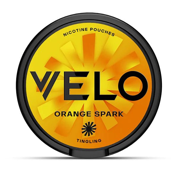 VELO Nicotine Pouches Orange Spark Nicotine Pouch On White Background - UK Vape Sales