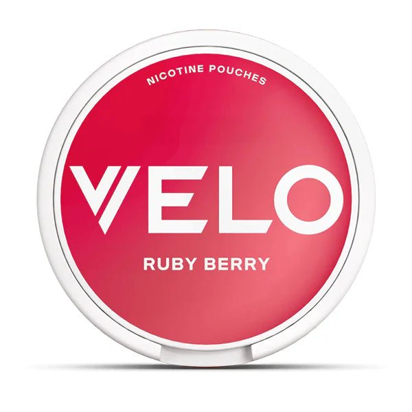 VELO Nicotine Pouches Ruby Berry Nicotine Pouch On White Background - UK Vape Sales