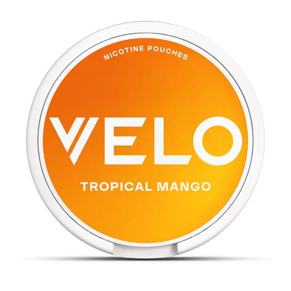 VELO Nicotine Pouches Tropical Mango Nicotine Pouch On White Background- UK Vape Sales