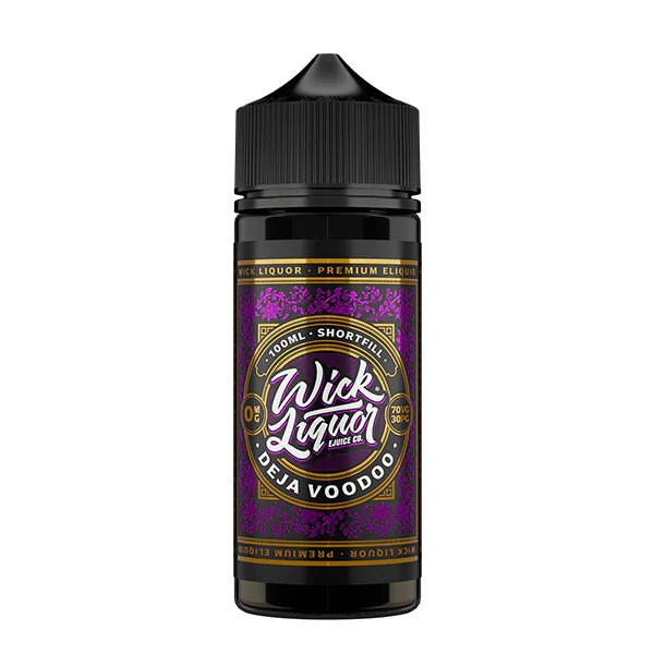 Wick Liquor E-Liquid deja voodoo 100mlshortfill bottle on a white background - uk vape sales