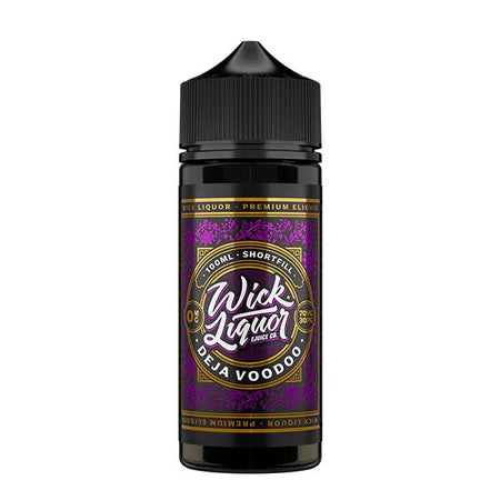 Wick Liquor E-Liquid deja voodoo 100mlshortfill bottle on a white background - uk vape sales