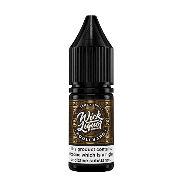 Wick Liquor Nic Salts boulevard 10ml nic salt bottle on white background - uk vape sales