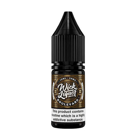 Wick Liquor Nic Salts boulevard shattered 10ml nic salt bottle on white background - uk vape sales