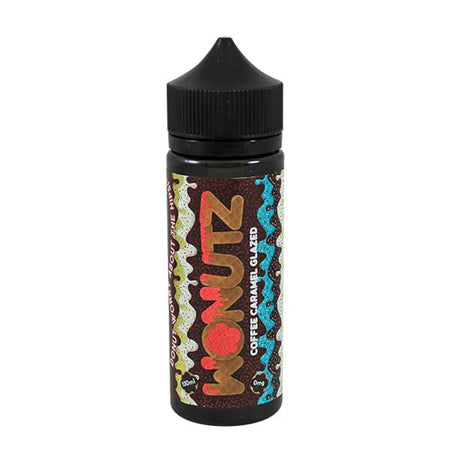 Wonutz E-Liquid coffee caramel glazed 100ml e-liquid bottle on a white background - uk vape sales