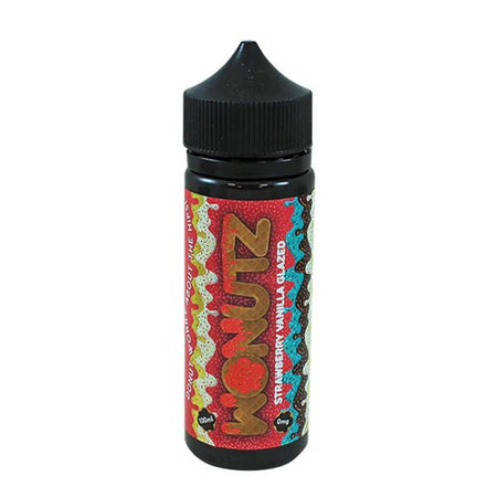 Wonutz E-Liquid strawberry vanilla glazed 100ml e-liquid bottle on a white background - uk vape sales