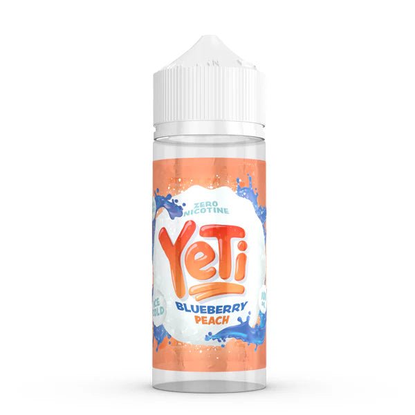 Yeti Original E-Liquid blueberry peach 100ml shortfill bottle on a white background - uk vape sales