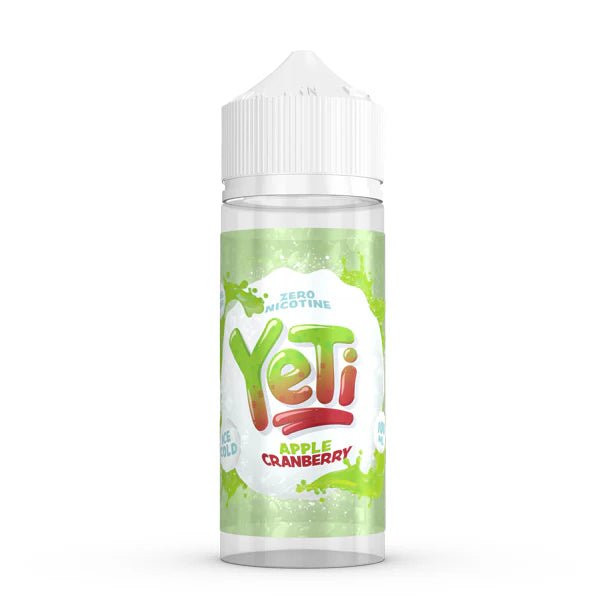 Yeti Original E-Liquid apple cranberry 100ml shortfill bottle on a white background - uk vape sales