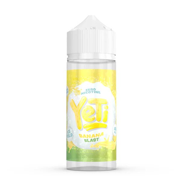 Yeti Original E-Liquid banana blast 100ml shortfill bottle on a white background - uk vape sales