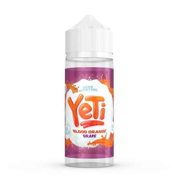Yeti Original E-Liquid blood orange grape 100ml shortfill bottle on a white background - uk vape sales