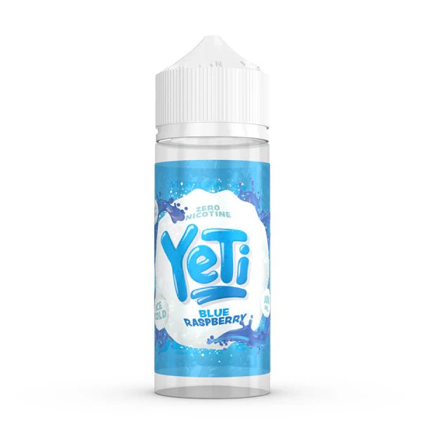 Yeti Original E-Liquid blue raspberry 100ml shortfill bottle on a white background - uk vape sales