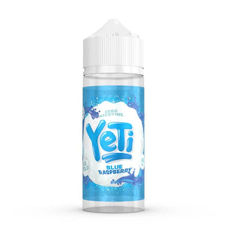 Yeti Original E-Liquid blue raspberry 100ml shortfill bottle on a white background - uk vape sales