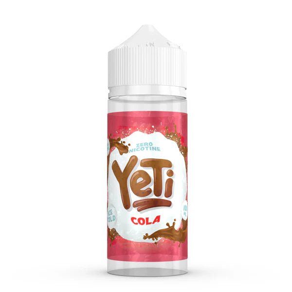Yeti Original E-Liquid cola 100ml shortfill bottle on a white background - uk vape sales
