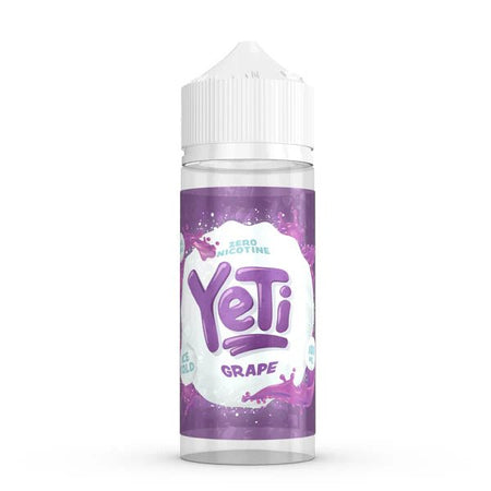 Yeti Original E-Liquid grape 100ml shortfill bottle on a white background - uk vape sales