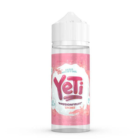 Yeti Original E-Liquid passionfruit lychee 100ml shortfill bottle on a white background - uk vape sales