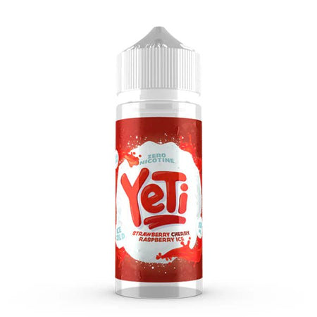 Yeti Original E-Liquid strawberry cherry raspberry ice 100ml shortfill bottle on a white background - uk vape sales