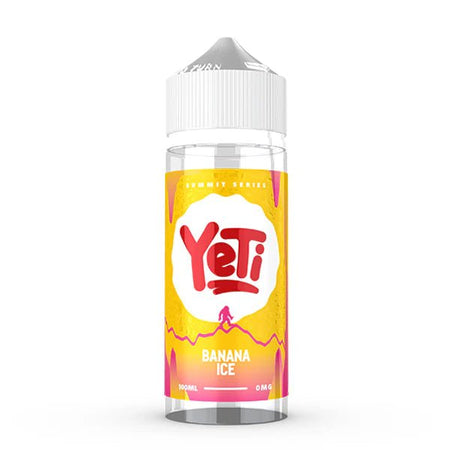 Yeti Summit E-Liquid banana ice 100ml shortfill bottle on a white background - uk vape sales