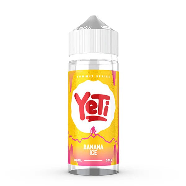 Yeti Summit E-Liquid banana ice 100ml shortfill bottle on a white background - uk vape sales