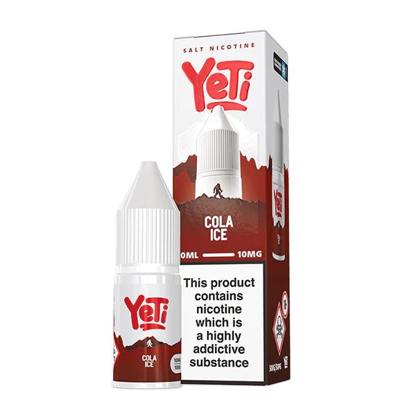 Yeti Summit Nic Salts cola ice 10ml nic salt bottle and packaging on white background - uk vape sales
