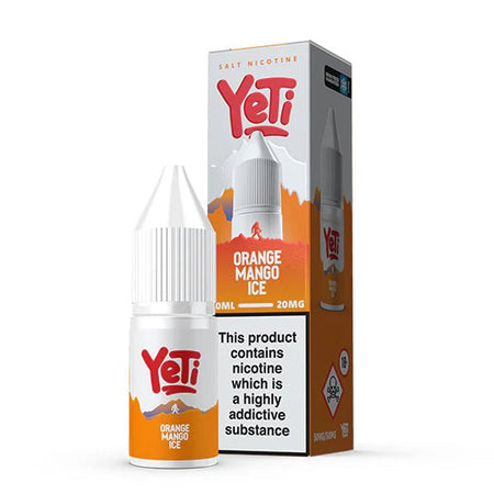 Yeti Summit Nic Salts orange mango ice 10ml nic salt bottle and packaging on white background - uk vape sales
