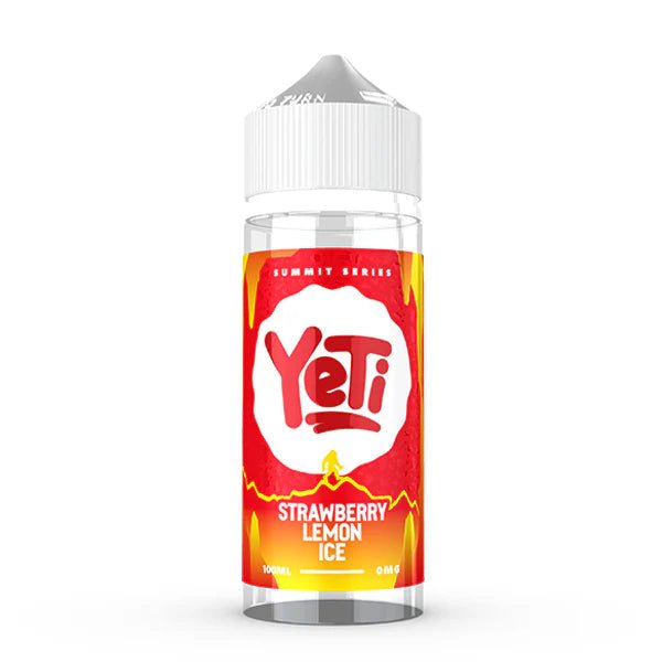 Yeti Summit E-Liquid strawberry lemon ice 100ml shortfill bottle on a white background - uk vape sales