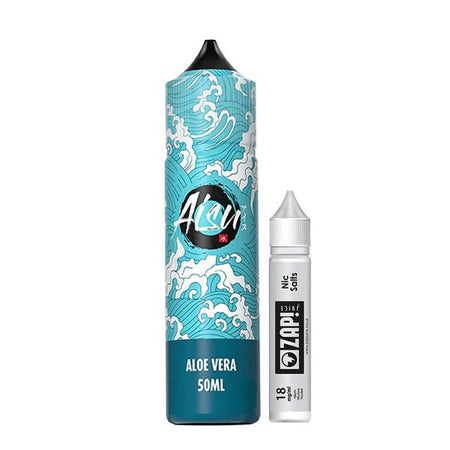 Aisu E-Liquid aloe vera 50ml shortfill and nic salt bottles on white background - UK vape sales