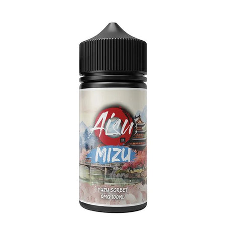 Aisu Mizu E-Liquid yuzu sorbet 100ml e-liquid bottle on white background - uk vape sales