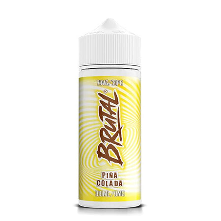 Brutal E-Liquid pina colada 100ml shortfill bottle on a white background - UK vape sales