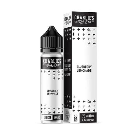Charlie's Chalk Dust E-Liquid blueberry lemonade 50ml shortfill bottle and packaging on a white background - UK vape sales