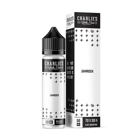 Charlie's Chalk Dust E-Liquid jamrock 50ml shortfill bottle and packaging on a white background - UK vape sales